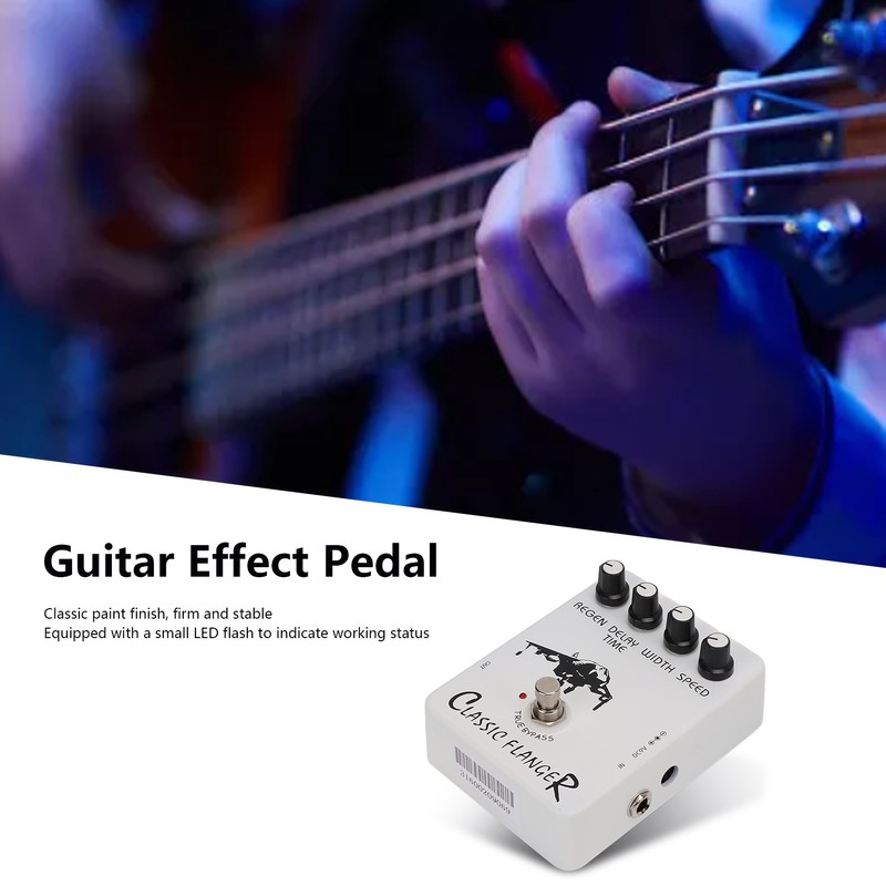 Guitar Effect Pedal Metallic Flanger Sounds Rapid Tremulous Vibrato Electric