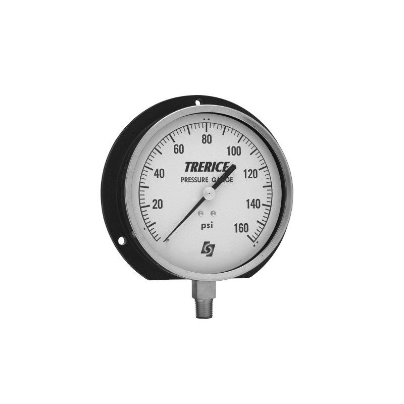 Trerice 500XB6002LA200 Industrial Gauge, 6" dial, 0 to 200 psi,