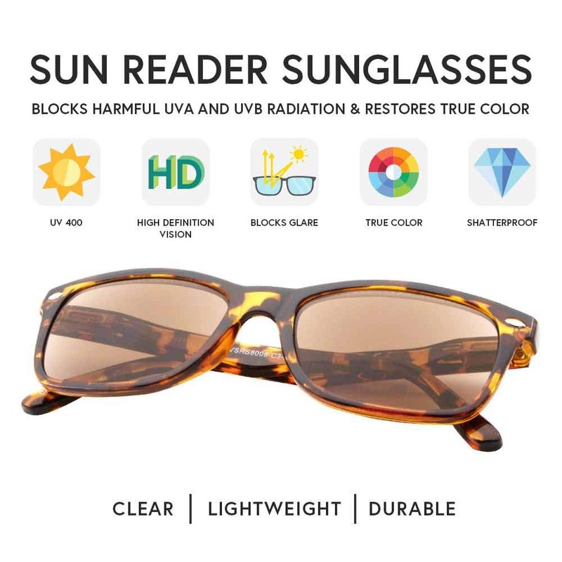 VITENZI Sunglasses with Readers for Men and Women Retro Reading