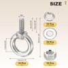 METALLIXITY Shoulder Eye Bolt with Flat Washers & Nuts &