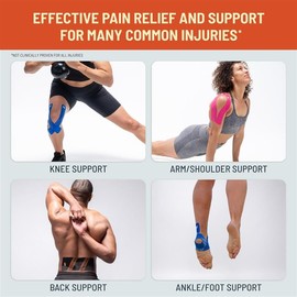 KT Tape, Soothe Tape, Lavender & Magnesium Infused Kinesiology Tape, 20 Count, 10" Precut Strips