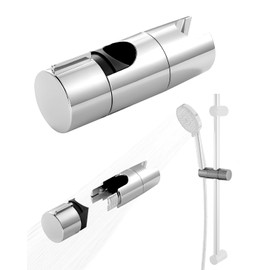 Shower Head Holder, Shower Head Holder for Sliding Bar, Adjustable 19-25 mm, Shower Holder, No Drilling, Hand Shower Holder for Sliding Rod, Rotatable Shower Head Holder for Shower Rail