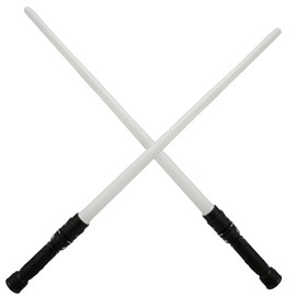 2Pcs Light Sword Light Up Sword Reusable Retractable 7 Colors Changeable LED Light Sword with Realistic Sound Effect Hand Light Up Sword 2-in-1 LED Double Light Sword