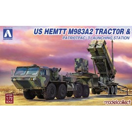 Aoshima Bunka Kyozai UA72080 1/72 US Army HEMTT M983 & Patriot PAC3 Launcher Plastic Model