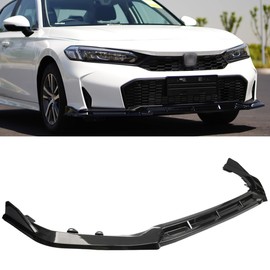Front Lip Compatible with Honda Civic 4-Door Sedan & Hatchback 2025 2026, Bumper Air Dam Lower Chin Spoiler Splitter Protection Body Kit (Carbon Fiber Pattern)