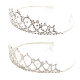 Costume Bay Crown Headband Birthday Party, Prom Day, Wedding Party and Costume Accessory for Women Girls Elegant Stylish Wear, AU (Crown - Silver, ONE)