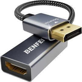 BENFEI 4K DisplayPort to HDMI Adapter Cable, (2K 60Hz, 1080p 120Hz) Uni-Directional Male to Female Converter Accessories Connector