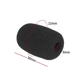 Microphone Sponge, Breathable, Headset, Income Microphone, Loudspeaker, Noise Prevention, Dustproof, Antibacterial, Protection, Microphone Cover, Replacement, Set of 10 (1.2 x 0.9 inches (30 x 22 mm),
