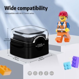 MAWFOZIN Magnetic Cable Clips Cord Organizer Holder, 6 Pack Adhesive Wire Holder Keeper Organizer USB Charging Cable Storage Holder for Home Office Phone Car Wall Desktop Nightstand Kitchen (Black)