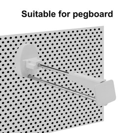 Hooks, Anti theft Security Hooks with Magnetic Key,6" Slatwall Accessories with White Plastic Perfectly Display Cellphone Accessories Exhibiton Products (12pcs)