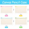 DIY Blank Fabric Pencil Case, 8 Pieces Fabric Bag Zipper