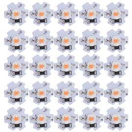 25Pcs 5V LED Chips 200LM 3W High Power LED Lamp Beads for DIY Lighting FixturesPink Light 380‑840NM