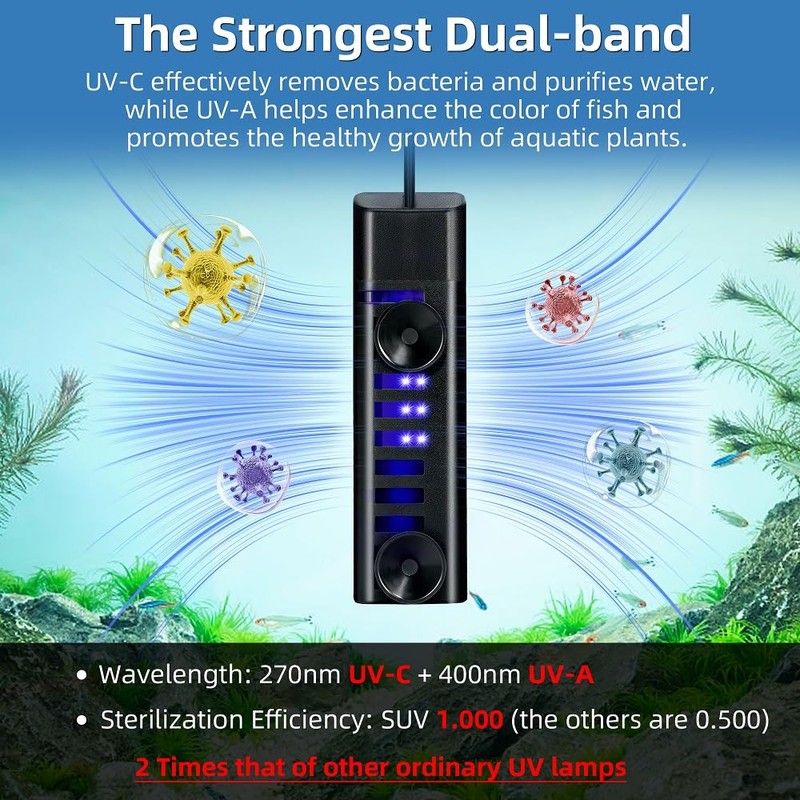 DaToo LED Aquarium Clean Light 3 W Fish Tank LED