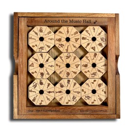 Around the Music Hall wood brain teaser puzzle by Creative Crafthouse