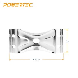 POWERTEC Kerf Mount Corner Bracket 4PK w/Mounting Hardware, Corner Braces for Coffee Table/Desk Legs/Dining Table/Bench Legs (71427)