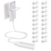3FT Ultra Flat Plug Extension Cord with 3 Outlets, Ultra-Thin