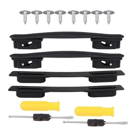 2Pcs Flexible Strap Black Suitcase Luggage Replacement Handle (2 pcs)