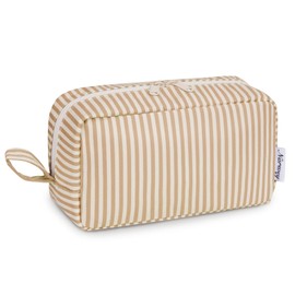 Large Makeup Bag Travel Toiletry Wash Bag Cosmetic Organizer Make Up Bags for Women (Light Stripe, Large)