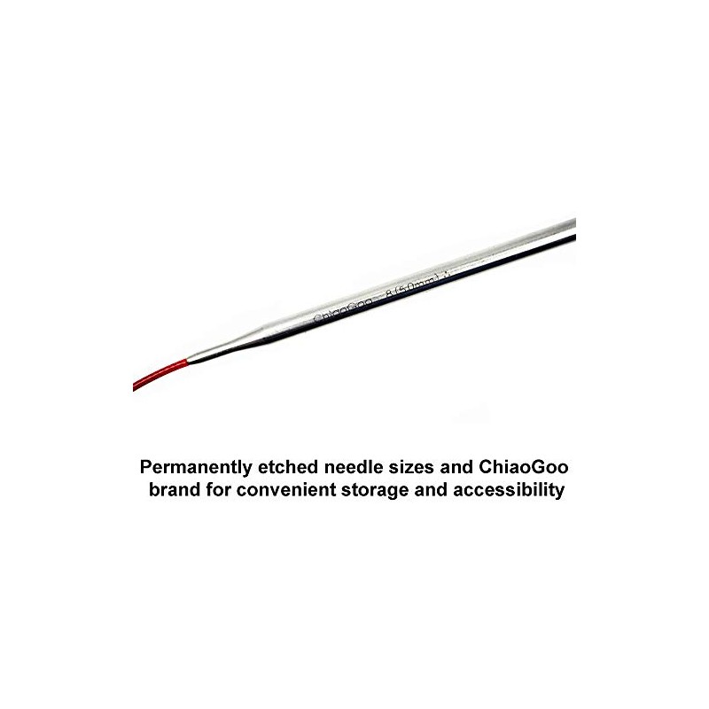ChiaoGoo Red Lace 16 inch (40cm) Circular Knitting Needles US