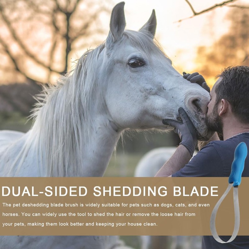 HYMUUNI Dual-Sided Shedding Blade Dual-Sided Dog Shedding Blade Dog Deshedding