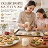Sunflower Patterned Round Hand-Press Mooncake Double Ended Pastry Mold