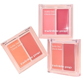 TWINKLE POP BY CLIO Softie Duo Cheek Balm 5g, Shade:01 Petal Bloom