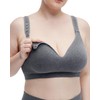 Momcozy Busty Nursing Bras, U.S.Cotton Wirefree Fixed Padded Maternity Bra,