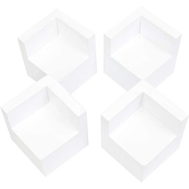 Pack of 4 Bed Riser Square Furniture Risers,Adds 2" Height to Sofas, Desks,Tables and Chairs Create Underbed Storage… (White)