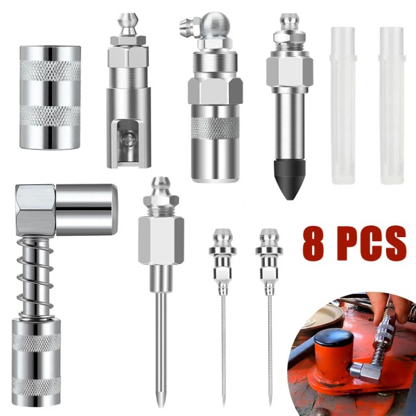 Unbranded 8pcs/Set Grease Gun Injector Needle Dispenser Nozzle 90 Degree