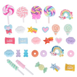 29 Pieces Fake Candy Set Plastic Candy Candy Resin Colourful for DIY Craft Ornaments Decoration