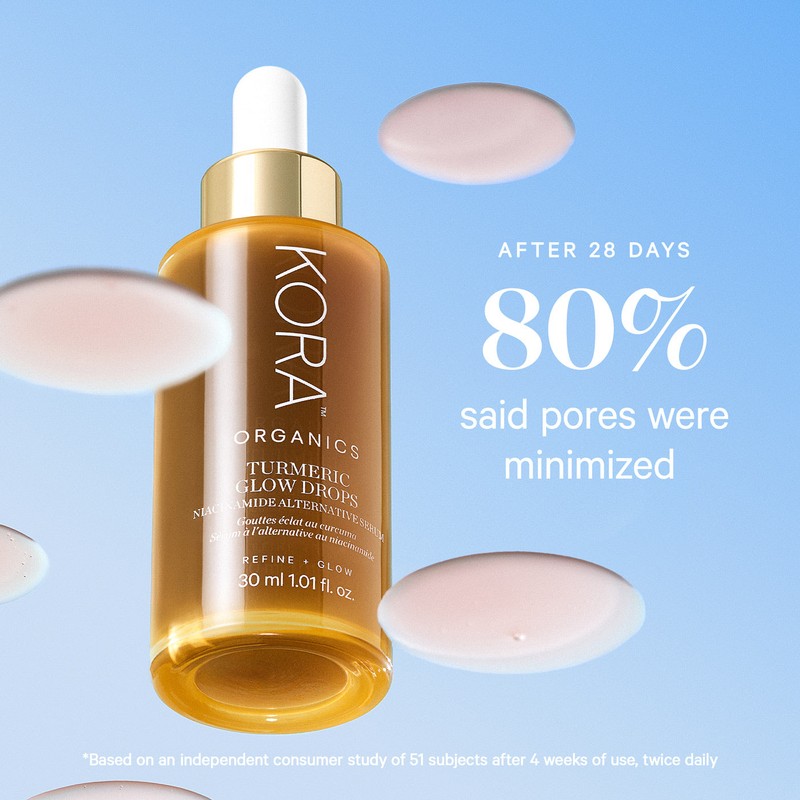 KORA Organics Turmeric Glow Drops Niacinamide Alternative Serum 30ml