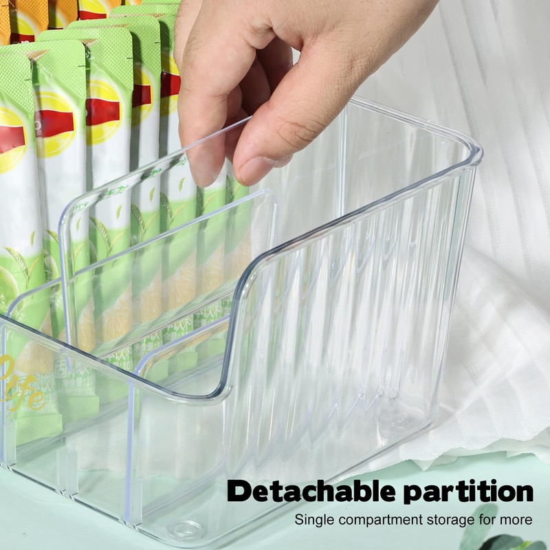 Rainmae Seasoning Packet Organizer with 7 Removable Dividers, Drink Packet