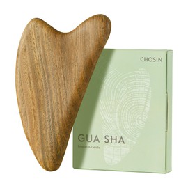 CHOSIN Gua Sha Facial Tools: Face Massager Tool for Lymphatic Drainage - Natural Guasha Face Sculpting Tool for Skin Care (Sandalwood)