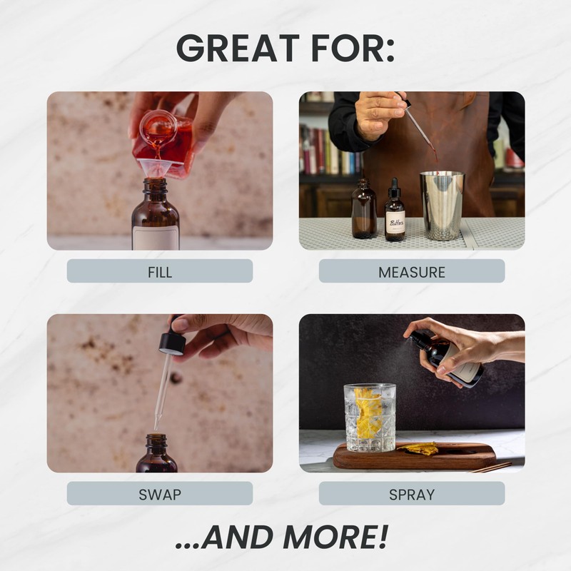A Bar Above Cocktail Atomizer Spray Bottles & Dropper Set