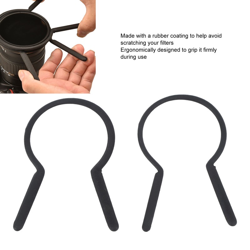2 Pcs Metal Camera Lens Filter Remover Wrench Set Rubber