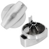 Belling Genuine Hob Hotplate Control Knob Switch (Silver / Chrome