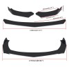 CNPAPC For Jetta MK6 Car Front Bumper Lip Spoiler Body