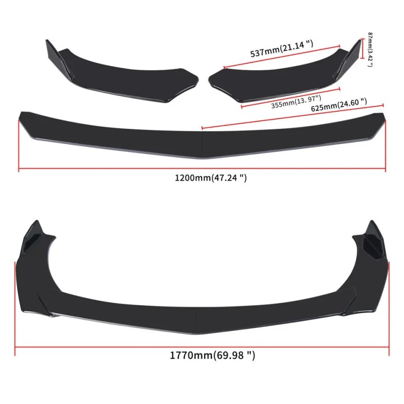 CNPAPC For Jetta MK6 Car Front Bumper Lip Spoiler Body