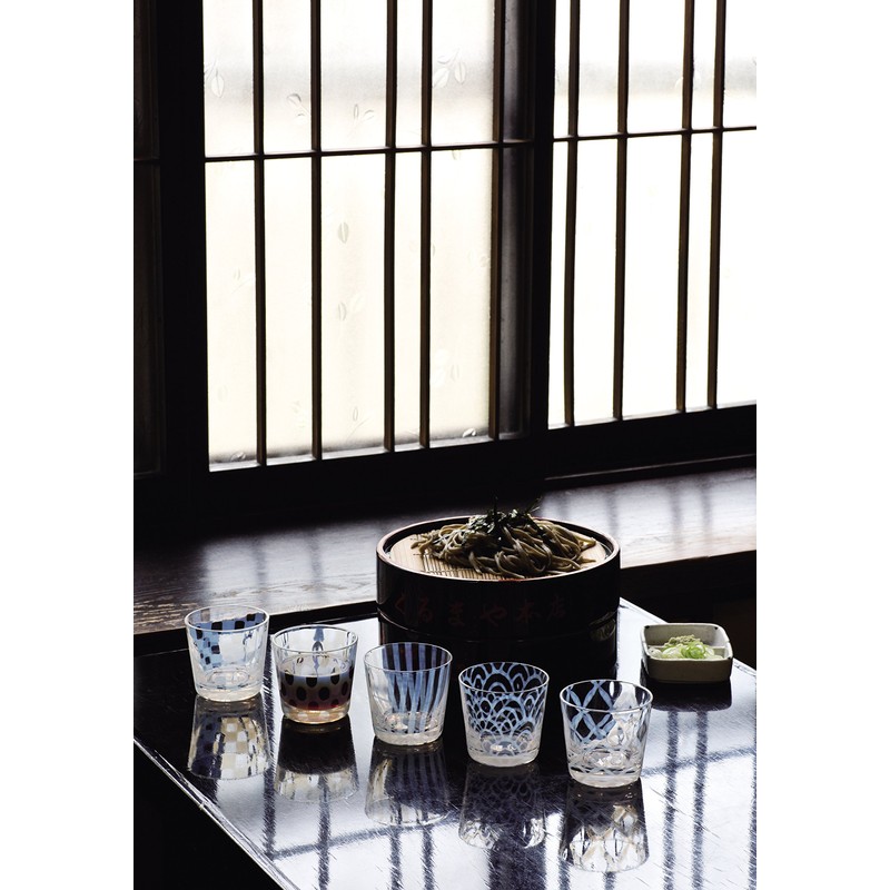 Hirota Glass TR-33-1 Buckwheat Iniguchi Taisho Romantic Glass Checkerboard