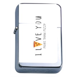 Unbranded Pizza Love Em3 Flip Top Oil Lighter Wind Resistant