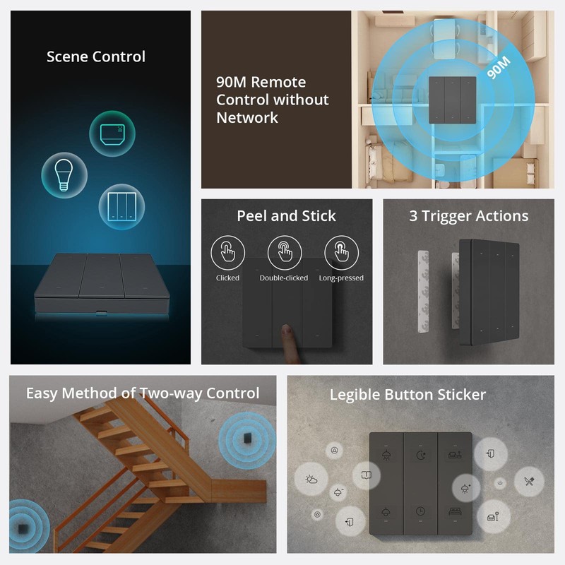 SONOFF Wireless Universal Scene Remote Control, Requires SONOFF Gateway, 6