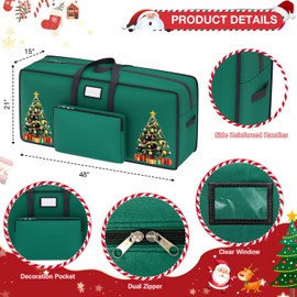 BSHSPX Artificial Christmas Tree Storage Box 7.5 Ft Christmas Tree Bag Storage for Christmas Tree Ornament Storage Box Heavy Duty Xmas Tree Storage Bag Container with Reinforced Handles for Holiday