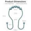 Bathway Shower Curtain Hooks, Shower Curtain Rings Rust Proof Double