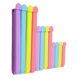 12 Pcs Sealing Clips for Food and Snack Bag, Multi-Size Reusable Sealing Clips with Rounded Edges(2.75", 4.33", 6.29")