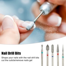 VOCOSTE Nail Drill Bit Set Drill Bit Set for Gel Nail Cuticle Remover Drill Bit Household Nail Care Supplies 10pcs