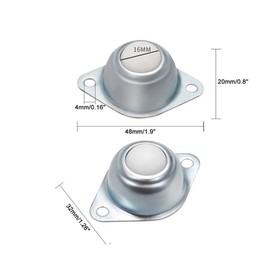 Bearing Nylon Ball, 10 Pcs Universal Steel Ball Roller Ball Wheel, Casters Nylon Small Castor Wheels, Ball Transfer Bearing for Conveyor, Transmission, Furniture, Load Capacity 30KG Per Castor