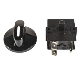 HQRP Heavy-Duty Rotary Switch 3-Position 2-Speed 120V-250V, 15A Fan Heater Speed Selector, UL Listed