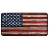 Naanle 4th of July Kitchen Floor Mat Wooden American Flag