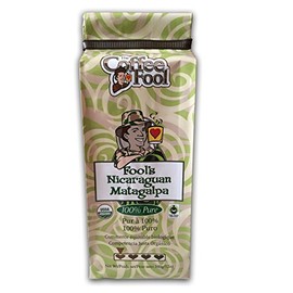 THE COFFEE FOOL Fool's Organic Fair Trade Nicaraguan Matagalpa (Strong Drip Grind) 12 Ounce