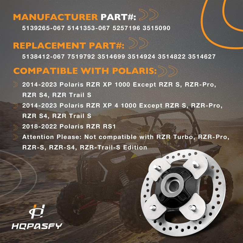 Front/Rear Wheel Hub Bearing Studs Brake Disc Rotor Compatible with